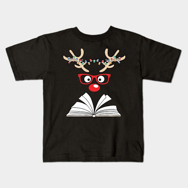 Merry bookmas Kids T-Shirt by MZeeDesigns